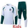 Italy 2026/27 White Kids Half Pull Tracksuit - Front View | KFCOOL
