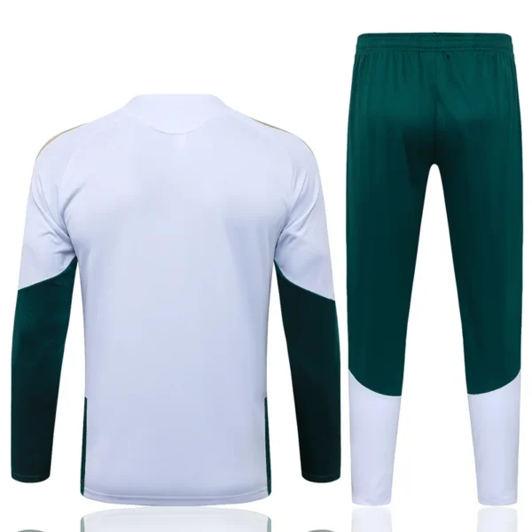 Italy 2026/27 White Kids Half Pull Tracksuit - Back View | KFCOOL