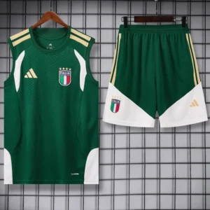Italy 2026/27 Green Sleeveless Shorts - Front View Italy 2026/27 Green Sleeveless Shorts - Front View | KFCOOL