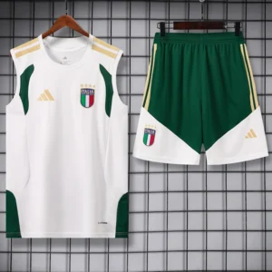 Italy 2026/27 White Sleeveless Shorts - Front View | KFCOOL