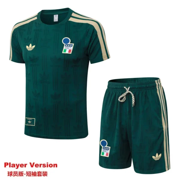 Italy 2026/27 Green Training Short Suit Player Version - Front View | KFCOOL