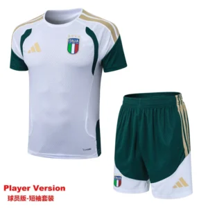 Italy 2026/27 White Training Short Suit Player Version - Front View | KFCOOL