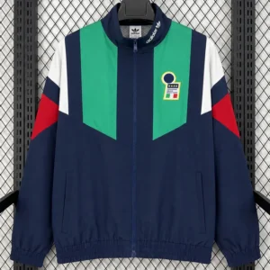 Italy 2026/27 Blue Windbreaker - Front View Italy 2026/27 Blue Windbreaker - Front View | KFCOOL