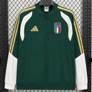 Italy 2026/27 Green White Windbreaker - Front View Italy 2026/27 Green White Windbreaker - Front View | KFCOOL