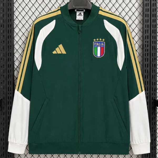 Italy 2026/27 Green White Windbreaker - Front View | KFCOOL