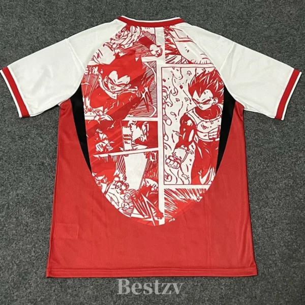 Japan 2025/26 Red White Special Edition Jersey Fan Version - Back View Japan 2025/26 Red White Special Edition Jersey Fan Version - Back View | KFCOOL