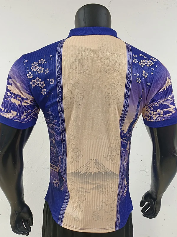 Japan 2026/27 Blue Special Edition Training Shirt Player Version - Back View | KFCOOL