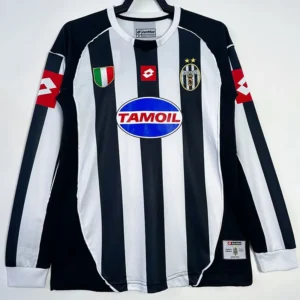 Juventus 2002/03 Retro Home Long Sleeve Jersey Fan Version - Front View | KFCOOL