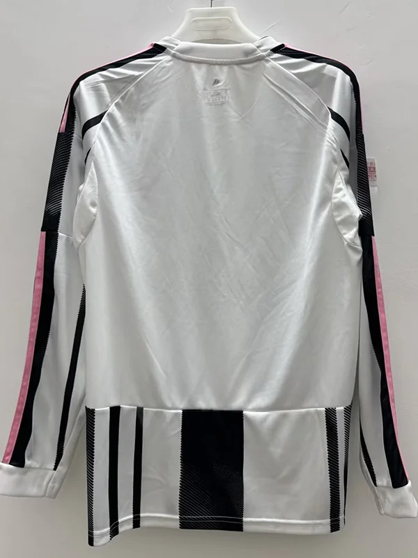 Juventus 2025/26 Home Long Sleeve Jersey Fan Version - Back View | KFCOOL