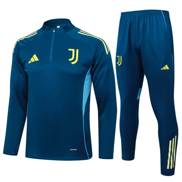 Juventus 2025/26 Blue Half Pull Tracksuit - Front View | KFCOOL