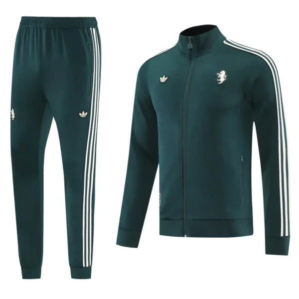 Juventus 2025/26 Dark Green Jacket Tracksuit - Front View | KFCOOL