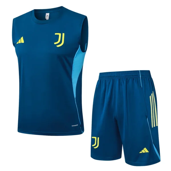 Juventus 2025/26 Blue Sleeveless Shorts - Front View Juventus 2025/26 Blue Sleeveless Shorts - Front View | KFCOOL