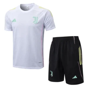 Juventus 2025/26 White Yellow Training Short Suit - Front View | KFCOOL