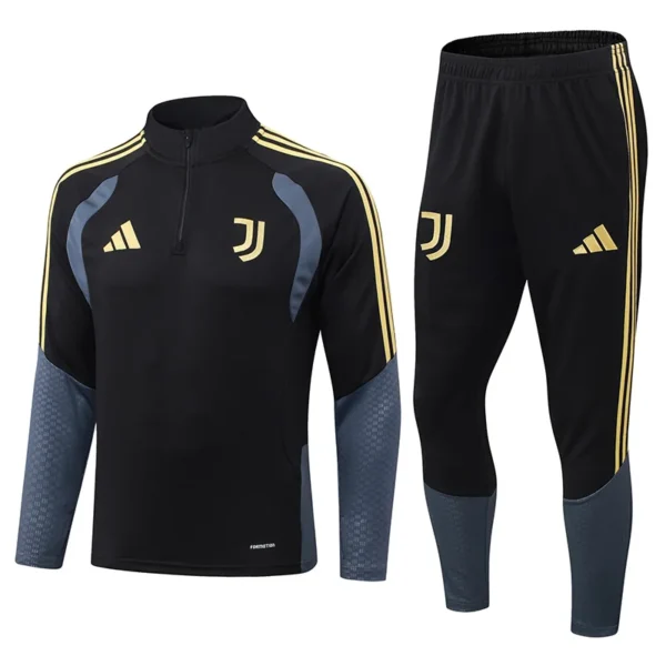Juventus 2026/27 Black Half Pull Tracksuit - Front View | KFCOOL