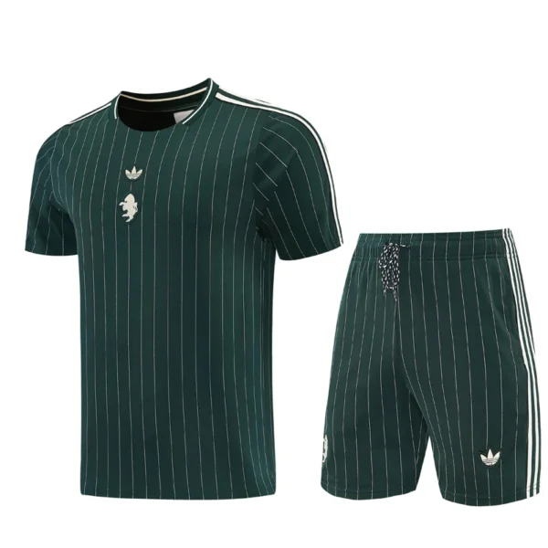 Juventus 2026/27 Dark Green Training Short Suit - Front View | KFCOOL