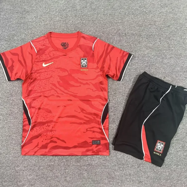 South Korea 2026/27 Home Kids Kit Fan Version - Front View South Korea 2026/27 Home Kids Kit Fan Version - Front View | KFCOOL