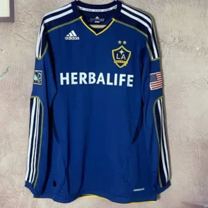 LA Galaxy 2011/12 Retro Away Long Sleeve Jersey Fan Version - Front View | KFCOOL