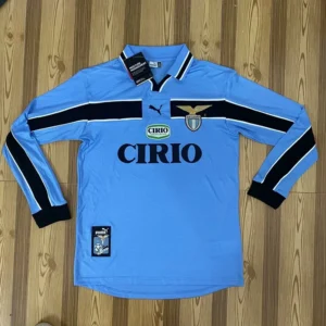Lazio 1998/00 Retro Home Long Sleeve Jersey Fan Version - Front View | KFCOOL