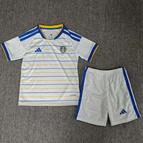 Leeds United 2026/27 Home Kids Kit Fan Version - Front View Leeds United 2026/27 Home Kids Kit Fan Version - Front View | KFCOOL