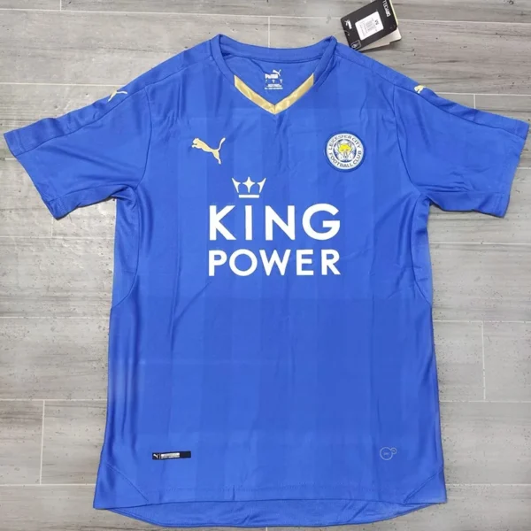 Leicester City 2015/16 Retro Home Jersey Fan Version - Front View | KFCOOL
