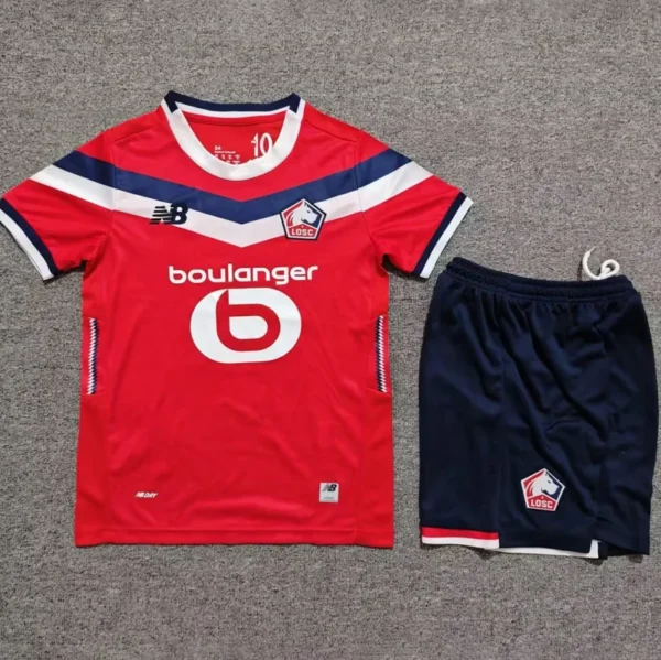 Lille 2026/27 Home Kids Kit Fan Version - Front View - KFCool – Football Jerseys & Soccer Kits Store Lille 2026/27 Home Kids Kit Fan Version - Front View | KFCOOL