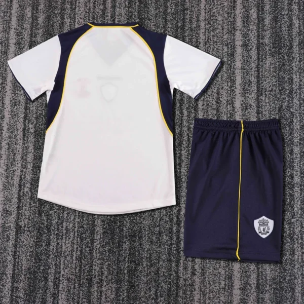 Liverpool 2001/02 Retro Away Kids Kit Fan Version - Back View - KFCool – Football Jerseys & Soccer Kits Store Liverpool 2001/02 Retro Away Kids Kit Fan Version - Back View | KFCOOL