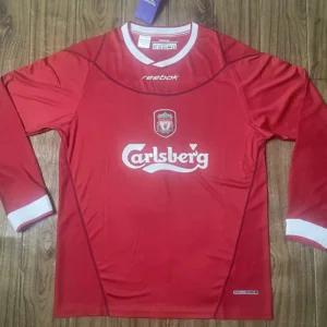 Liverpool 2003/04 Retro Home Long Sleeve Jersey Fan Version - Front View | KFCOOL