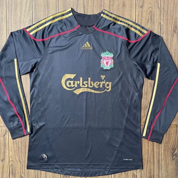 Liverpool 2009/10 Retro Away Long Sleeve Jersey Fan Version - Front View | KFCOOL