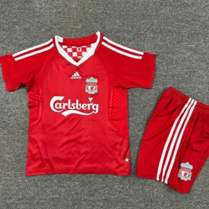 Liverpool 2009/10 Retro Home Kids Kit Fan Version - Front View Liverpool 2009/10 Retro Home Kids Kit Fan Version - Front View | KFCOOL