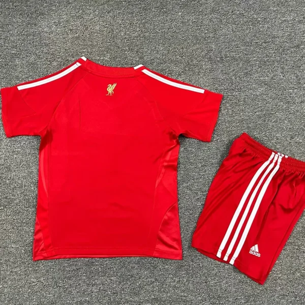 Liverpool 2009/10 Retro Home Kids Kit Fan Version - Back View | KFCOOL