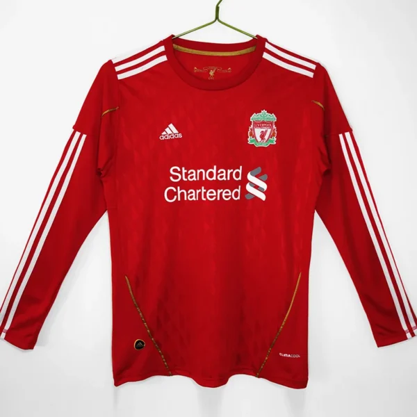 Liverpool 2010/11 Retro Home Long Sleeve Jersey Fan Version - Front View | KFCOOL