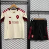 Liverpool 2025/26 Away Kids Kit Fan Version - Front View - KFCool – Football Jerseys & Soccer Kits Store Liverpool 2025/26 Away Kids Kit Fan Version - Front View | KFCOOL