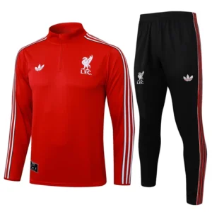 Liverpool 2025/26 Red Half Pull Tracksuit - Front View Liverpool 2025/26 Red Half Pull Tracksuit - Front View | KFCOOL