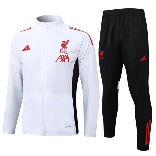 Liverpool 2025/26 White Jacket Tracksuit - Front View - KFCool – Football Jerseys & Soccer Kits Store Liverpool 2025/26 White Jacket Tracksuit - Front View | KFCOOL