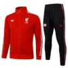 Liverpool 2025/26 Red White Jacket Tracksuit - Front View | KFCOOL