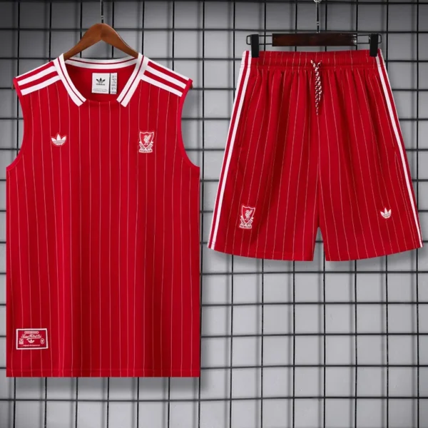 Liverpool 2025/26 Red Sleeveless Shorts - Front View | KFCOOL