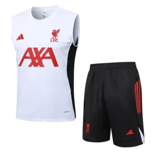 Liverpool 2025/26 Red White Sleeveless Shorts - Front View | KFCOOL
