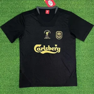 Liverpool 2025/26 Black Yellow Training Shirt Fan Version - Front View | KFCOOL