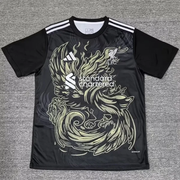 Liverpool 2025/26 Black Yellow Special Edition Training Shirt Fan Version - Front View Liverpool 2025/26 Black Yellow Special Edition Training Shirt Fan Version - Front View | KFCOOL