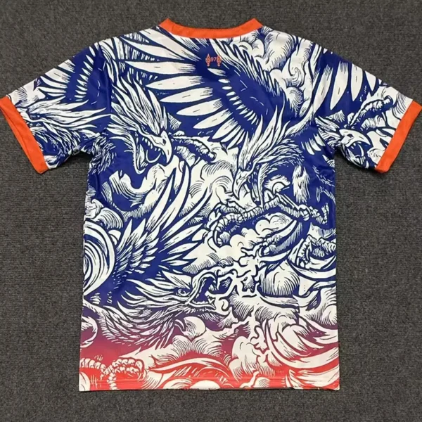 Liverpool 2025/26 Orange Blue Special Edition Training Shirt Fan Version - Back View | KFCOOL