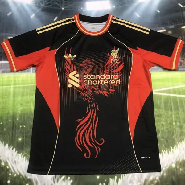 Liverpool 2025/26 Black Red Special Edition Training Shirt - Front View | KFCOOL