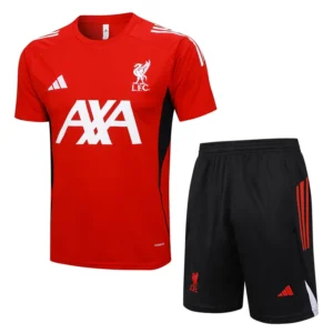 Liverpool 2025/26 Red Training Short Suit - Front View | KFCOOL