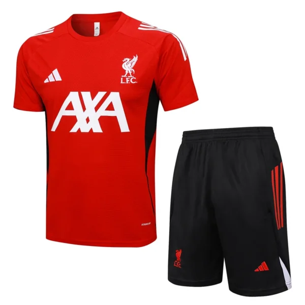 Liverpool 2025/26 Red Training Short Suit - Front View | KFCOOL