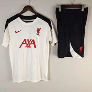 Liverpool 2025/26 White Training Short Suit - Front View Liverpool 2025/26 White Training Short Suit - Front View | KFCOOL