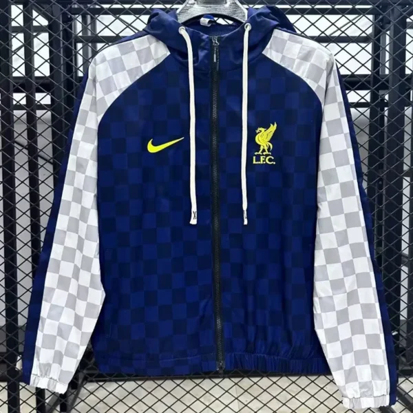Liverpool 2025/26 Royal Blue Windbreaker - Front View - KFCool – Football Jerseys & Soccer Kits Store Liverpool 2025/26 Royal Blue Windbreaker - Front View | KFCOOL