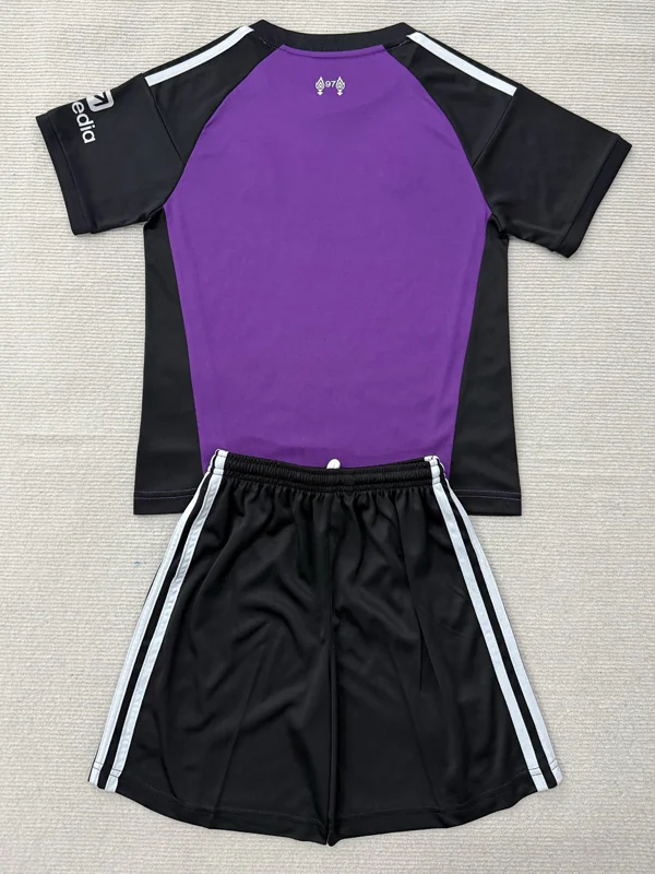 Liverpool 2026/27 Goalkeeper Purple Kids Kit Fan Version - Back View | KFCOOL