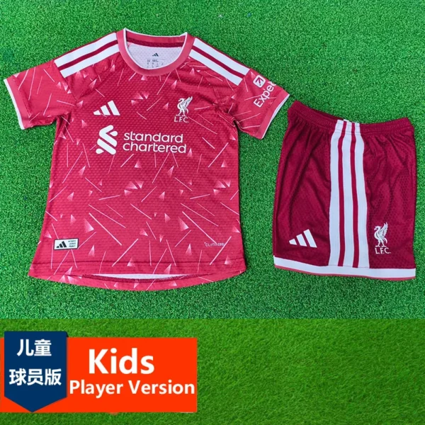 Liverpool 2026/27 Home Kids Kit Player Version - Front View - KFCool – Football Jerseys & Soccer Kits Store Liverpool 2026/27 Home Kids Kit Player Version - Front View | KFCOOL