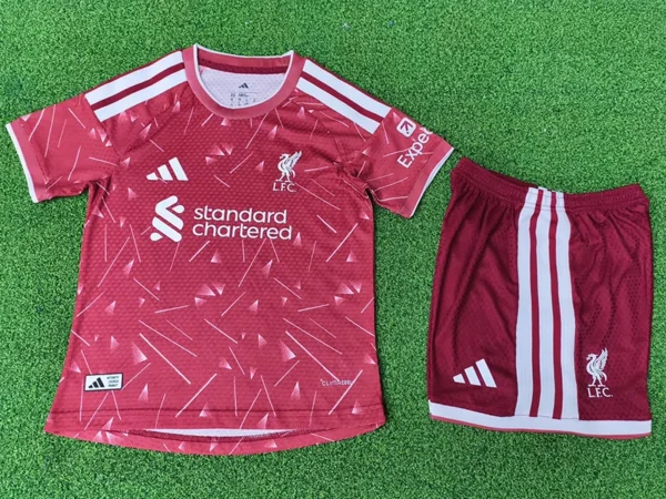 Liverpool 2026/27 Home Kids Kit Player Version - Back View - KFCool – Football Jerseys & Soccer Kits Store Liverpool 2026/27 Home Kids Kit Player Version - Back View | KFCOOL