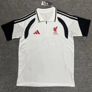 Liverpool 2026/27 White Polo Shirt - Front View | KFCOOL