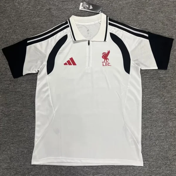 Liverpool 2026/27 White Polo Shirt - Front View | KFCOOL